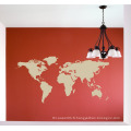 Carte du monde vinyle autocollant d&#39;art mural | Autocollant amovible décor à la maison de la terre facile à appliquer des autocollants graphiques muraux